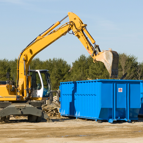 can i choose the location where the residential dumpster will be placed in Hanover KS